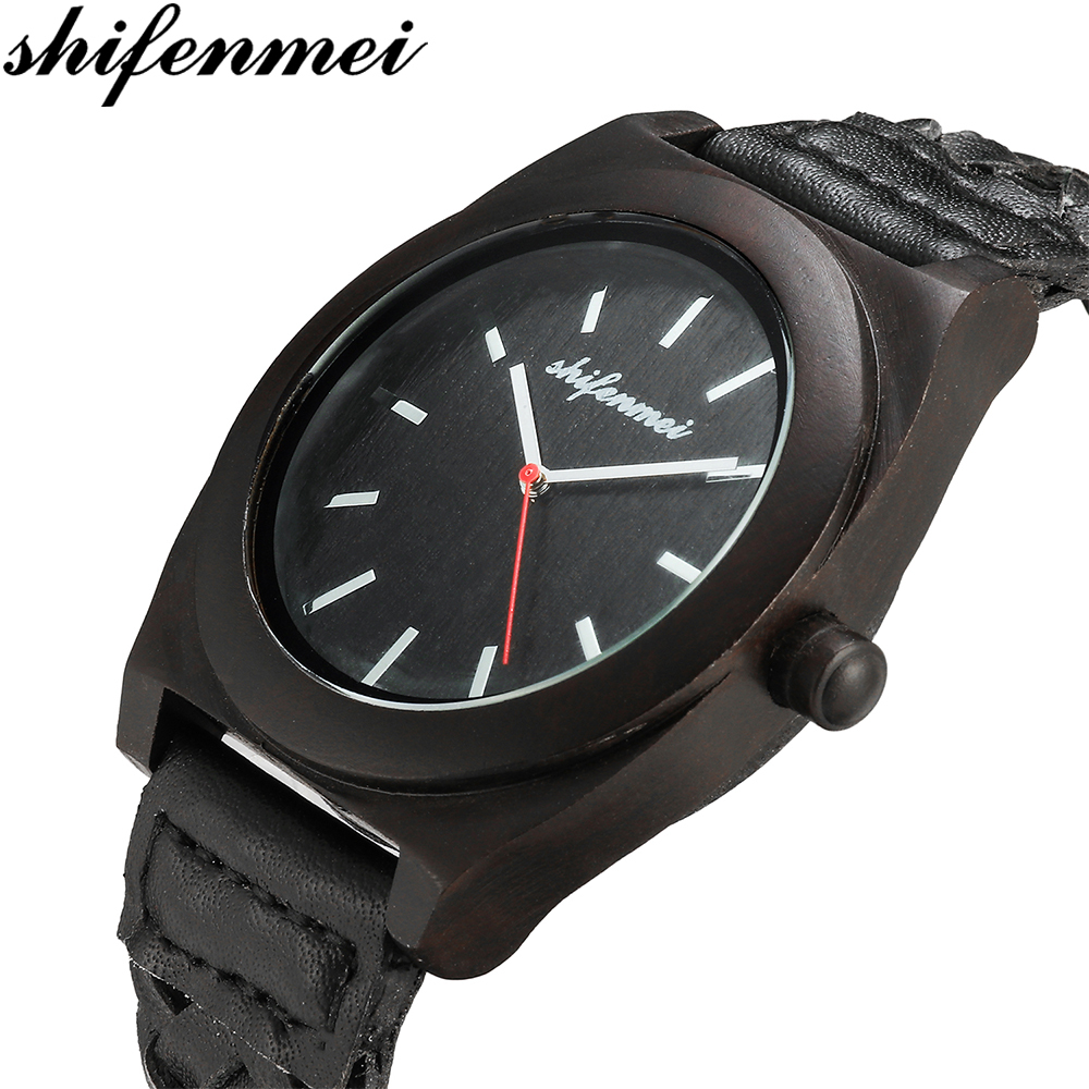 Shifenmei S5550 OEM пользовательские юбилей подарок выгравированы деревянные для мужчин часы наручные для Муж