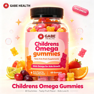 Gomitas de Omega 3 DHA para Niños, Marca Privada OEM, 60 Unidades, Desarrollo Cerebral, Concentración, Crecimiento, Inmunidad, Edades 2+ para Niños, Personalizadas - Product Image 1