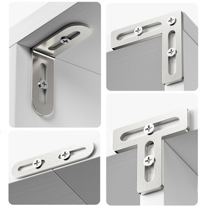 Soporte de Esquina Haidibosi TL de Acero Inoxidable con Orificio Largo, Conector de 90 Grados para Muebles, Estantes, Gabinetes, Mesas y Sillas - Product Image 2