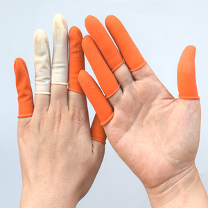 Противоскользящие, противоударные рабочие перчатки с покрытием из тонкого латекса ESD, 100% чистый натуральный латекс для оранжевых латексных перчаток cleanroom - Product Image 4