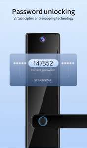 दृश्य स्क्रीन वीडियो कॉलिंग फिंगरप्रिंट कोड कार्ड संगत एल्यूमीनियम स्टील पीतल का दरवाजा - Product Image 5