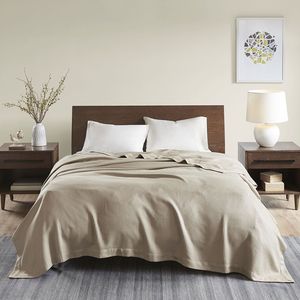 Manta de Poliéster Gruesa y Cálida para Cama, Diseño Minimalista Tejido, Color Sólido, Lavable a Máquina, para Uso en Dormitorio - Product Image 6