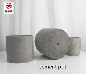 Vaso rotondo <span class=keywords><strong>in</strong></span> <span class=keywords><strong>cemento</strong></span> con supporto <span class=keywords><strong>in</strong></span> legno per interni per esterni vasi di piante <span class=keywords><strong>in</strong></span> calcestruzzo a forma di cilindro succulente rack piano uso Desktop - Product Image 6