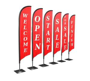 Ty bán buôn tùy chỉnh in ngoài trời quảng cáo sự kiện Bali rung swooper Bow buồm bãi biển bay lông Cờ biểu ngữ - Product Image 3