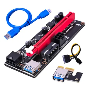 VER009S Newest USB 3.0 PCI-E Riser VER 009S PCI SATA 15Pin zu 6 Pin Power Express 1X 4x 8x 16x Extender Pcie Rise Adapter Card