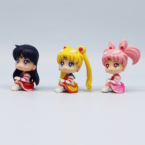 Set de 6 Figuras de Acción de PVC de <span class=keywords><strong>Sailor</strong></span> <span class=keywords><strong>Moon</strong></span>, Versión Q de BOTO, Modelo de Anime - Product Image 4