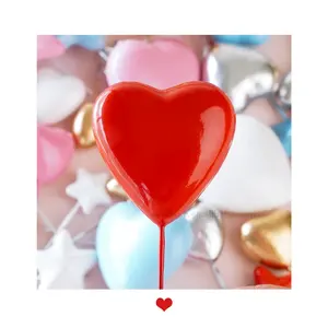 Valentine's day foam toppers heart shape faux balls glitter star decorations for cake bakery party bouquet decorating toppers
