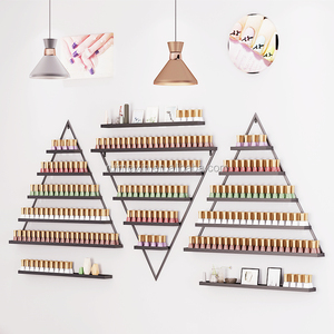 3 Triangles and 3 Bars Wall mounted metal storage rack metal nail polish rack display
