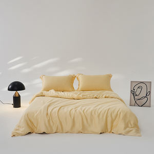 King Queen housse de couette simple drap de lit taies d'oreiller doux et soyeux pour la peau dormir nu Lyocell refroidissement été ensemble de literie - Product Image 1