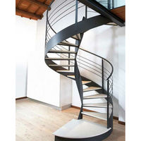 Escalier Courbé Moderne pour Intérieur de Maison, Livraison Rapide, Design d'Escalier Droit ou Circulaire pour Hall