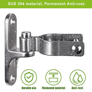 Kit d'installation de charnières de porte de grange en acier inoxydable 304 - Fixation murale - Charnière à pince pleine surface - Design industriel - 6 mm - Product Image 5