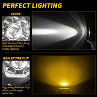 DXZ H-Y-4C Nouvelle lampe de travail LED étanche IP67 9-30V 5050/3535/3030 21.4W Spot DRL Blanc/Jaune pour camions tout-terrain