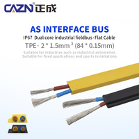 Venta caliente personalizable como-Interfaz Bus Cable amarillo negro plano comunicación Cable DIN cobre contacto para comunicaciones de autobús