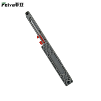 Amortisseur en acier à fermeture douce pour armoire coulissante - Kit de glissières lisses avec finition mate pour quincaillerie de porte coulissante robuste