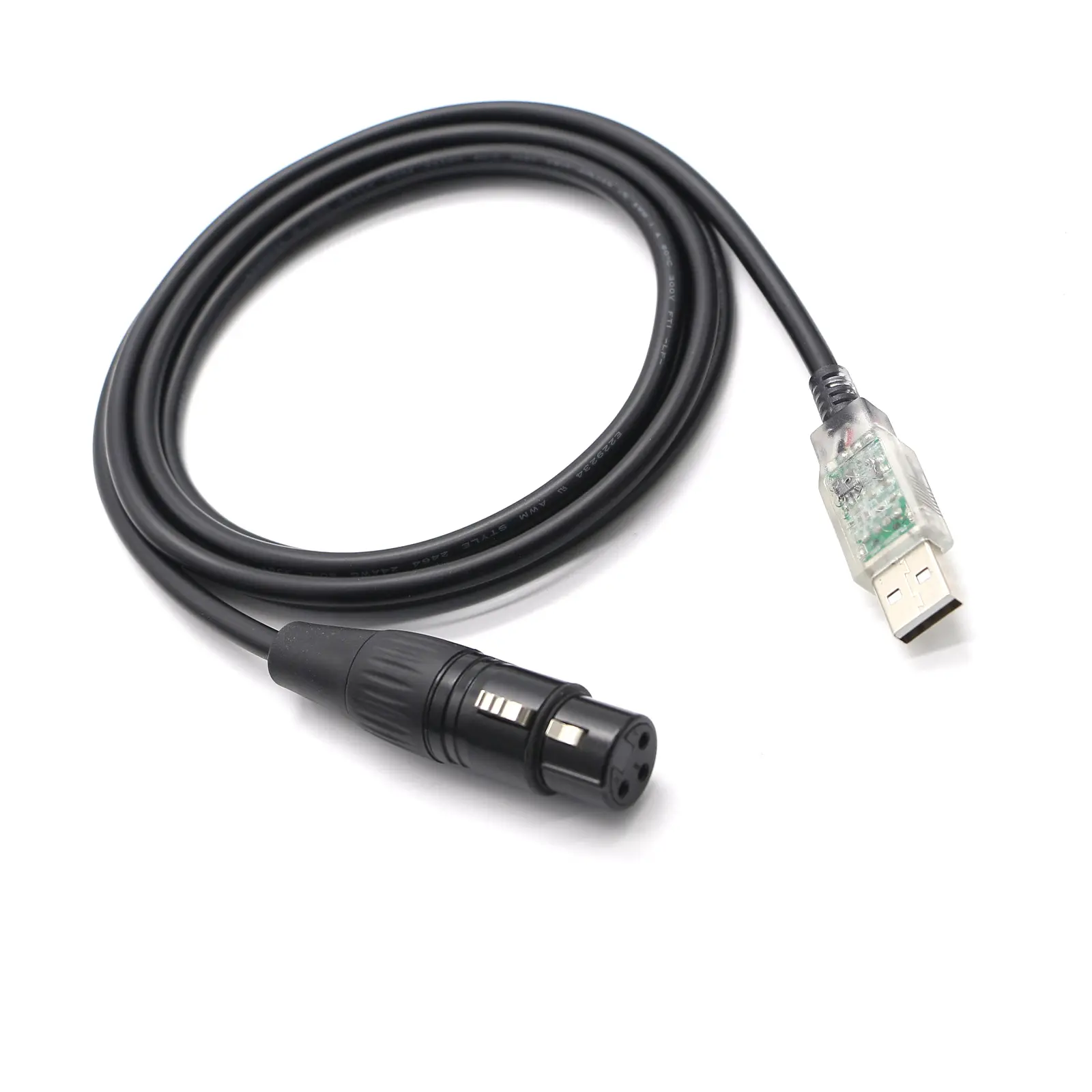OEM fabrika seri kablo USB AM TX RX ışıkları adaptör kablosu ile RS485 XLR 3PIN erkek