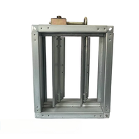 Contrôleur de débit d'air électrique carré en aluminium et acier inoxydable, vanne de régulation coupe-feu hermétique pour hôpitaux et gymnases