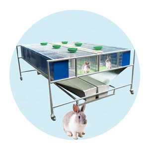 กรงสัตว์เลี้ยงที่สวยงามกระต่ายสะดวกสบาย Dung ทำความสะอาด9/12/24เซลล์8/9/12/24ประตูด้วยเสื่อพลาสติกกรงกระต่าย - Product Image 6