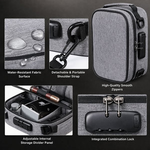 Children <b>Safe</b> Smell Proof Case with Combination Lock Premium Odor Proof Bag Anti Odor Password Lock Portable Storage Bag - Product Image 4