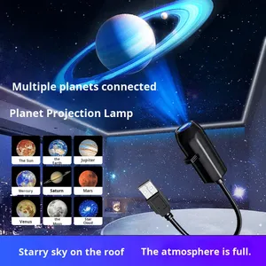 Starry Sky <strong>Mini</strong> ABS Moon <strong>Lamp</strong> Bedroom Creative <strong>LED</strong> USB Cable 5V Powered Night Light Logo <strong>Projection</strong> Internet Light - Product Image 4