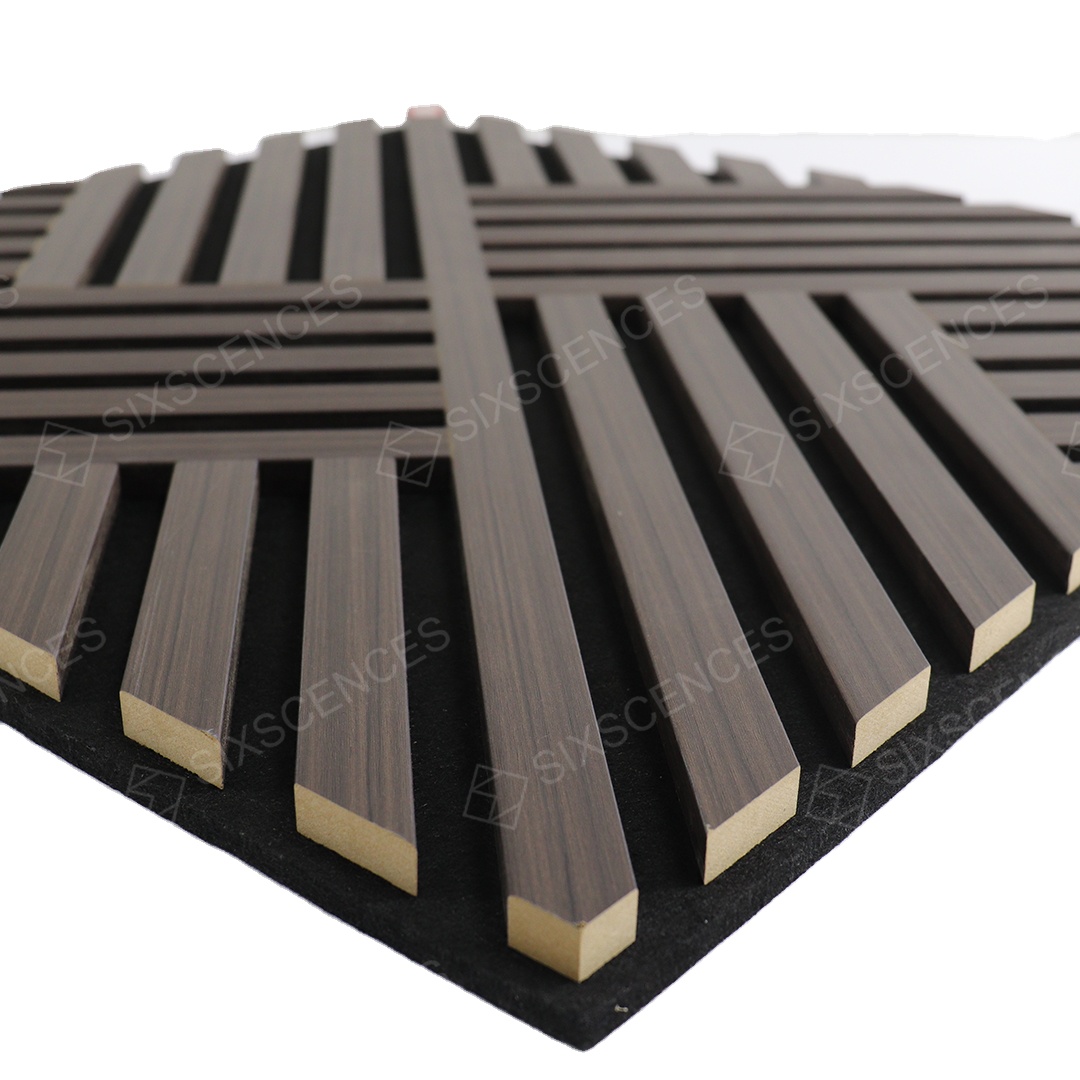 3D wood panels MDF Wall Panels Wooden Modern style Soundproof Home Noise Reduction