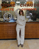 Ensemble de survêtement décontracté deux pièces pour femme, automne, avec sweat à capuche et pantalon à jambe droite, vente en gros