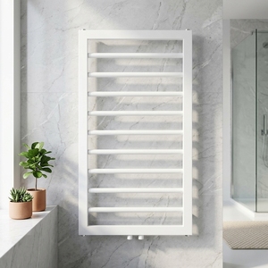 <span class=keywords><strong>Radiateur</strong></span> à barres carrées verticales étroites en acier doux, finition blanc mat ou noir, pour salle de bain, système de chauffage à eau chaude (OEM) - Product Image 1