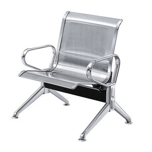 Sillas de espera de acero inoxidable Yijiahao modelo G03 con asientos en fila y pasamanos para uso público en hospitales y aeropuertos - Product Image 3