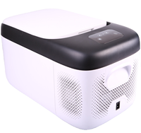 Réfrigérateur de voiture portable à compresseur 18L 25L -20°C 45W 12V-24V avec écran LED, compact, protection basse tension, multi-tailles, pour camping familial