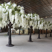 Décoration d'événements fausse soie glycine arbre de fleurs de glycine artificielle pour mariage