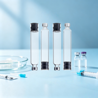 Cartouches en verre transparent jetables, flacons stériles en cassette de 3 ml pour médicaments liquides