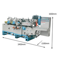 Dégauchisseuse-ébavureuse électrique Weika robuste 15 kW à plusieurs broches, table coulissante 150 mm de largeur d'usinage pour le travail du bois