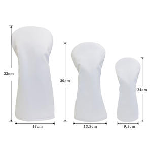 Crestgolf – Housse de protection en PU imperméable et anti-poussière pour clubs de <span class=keywords><strong>golf</strong></span> en <span class=keywords><strong>bois</strong></span>, blanche, personnalisable avec logo et couleur - Product Image 1