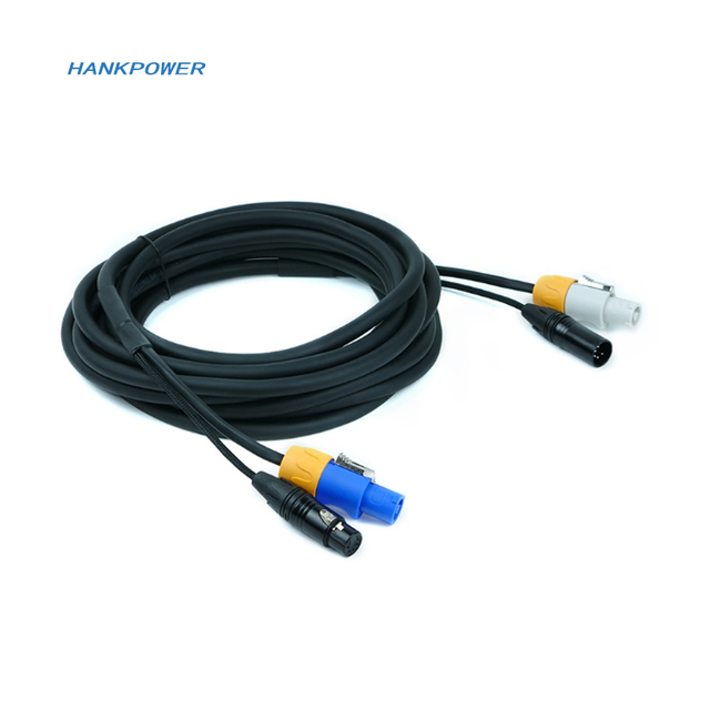 5p XLR Combi Cable 5 Pin DMX PowerCon Combo Cable 5pin XLR Powercon Power Hybrid Cable 2m