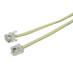 Cable telefónico Conexin 6P/4C, 10 metros, color marfil, para comunicaciones de voz y datos en instalaciones residenciales o - Product Image 1