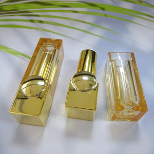 Envase de Lujo Cuadrado Transparente Dorado para Lápiz Labial, Tubo Vacío para Maquillaje, Empaque Personalizado con Etiqueta Privada, Estuche Cosmético para Bálsamo Labial - Product Image 3