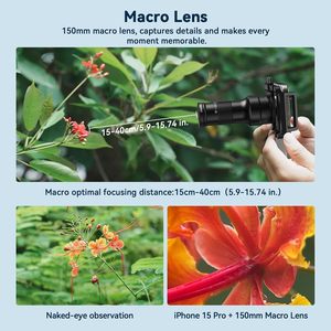Lente Telemacro para Fotografía Móvil, Novedad 2025, Universal HD, Primer Plano, Larga Distancia, Telescopio 6X, Kit de Lentes Macro 2 en 1 - Product Image 2