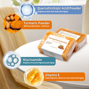 Grosir perawatan kulit organik alami Anti jerawat pemutih pencerah titik hitam nikotinamida asam Kojic sabun kunyit - Product Image 3