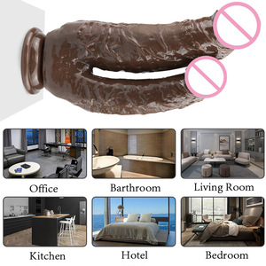 Ventouse double gode pour femme, sex-toy pour adulte, pénis gay, gode érotique, anal, consolador, buttplug, jouet sexuel pour lesbiennes - Product Image 3