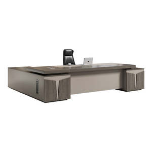 โต๊ะทำ<span class=keywords><strong>งาน</strong></span>แบบคลาสสิกหรูหราทันสมัยทำจากไม้เฟอร์นิเจอร์สำนัก<span class=keywords><strong>งาน</strong></span>ทรง L ผู้อำนวยการซีอีโอ - Product Image 3