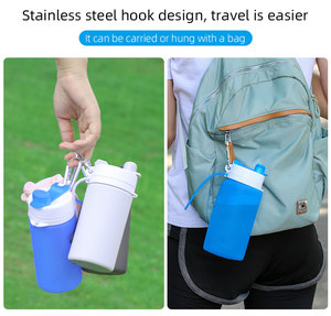 Bouteille d'eau mini pliable en silicone légère et portable pour le sport et les voyages (OEM/ODM) - Product Image 3