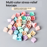 Aksesoris keycap DIY clicker berbentuk hati macaron lucu, mainan fidget clicker, set mainan clicker DIY