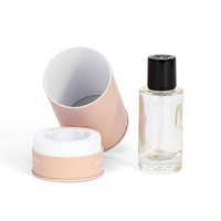 Boîte d'emballage de bouteille d'emballage de parfum cosmétique de luxe personnalisée avec logo tube d'emballage de cylindre rose tube de papier