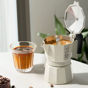 Cafetera <span class=keywords><strong>Moka</strong></span> de Aleación de Aluminio con <span class=keywords><strong>Doble</strong></span> Válvula, Cafetera <span class=keywords><strong>Moka</strong></span> Mini Portátil para Preparar Café - Product Image 2