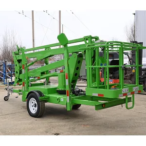 Hydraulic Towable Telescopic Boom Lift Tables Self-propelled Articulated Boom Lift For Building Construction Trailer Boom Lift