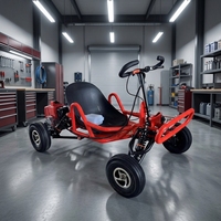 Go Kart de 63cc con Motor de Dos Tiempos Refrigerado por Aire, Chasis de Acero, Neumáticos de 8 Pulgadas, Buggy Todoterreno a Gasolina para Niños, Adolescentes y Adultos