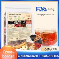 Teh Rasa Bunga Delapan Harta Karun 150g Teh Kemasan Campuran Buatan Tangan dengan Kurma Merah dan Goji Berry 30 Sachet untuk Kesehatan Ginjal Pria