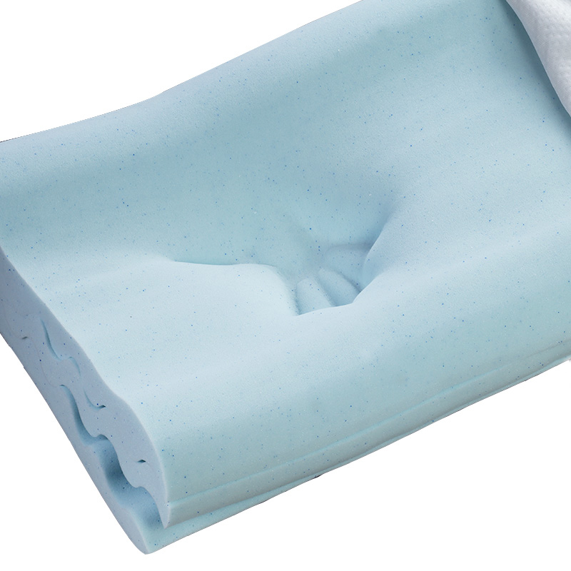 Softness & Height 3 layers Adjustable Memory Foam Cervical Pillow for Neck Pain Relief Cooling Gel Infused Pillow