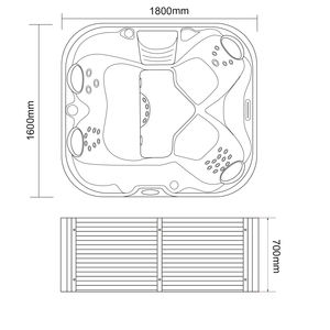 Innovativedign 4 persone moderno Freestanding idromassaggio idromassaggio vasca idromassaggio caldo acrilico <span class=keywords><strong>Promo</strong></span> Villa esterna per giardino interno - Product Image 2