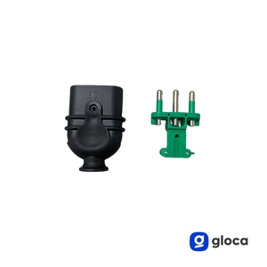 Gloca 5x Prise volante professionnelle 16A 2P+T noire mâle norme italienne 250V - Product Image 4