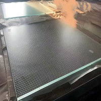 Verre feuilleté trempé antidérapant PVB SGP 12mm+12mm+12mm pour escaliers extérieurs d'hôtel et décoration extérieure, verre de sol durable